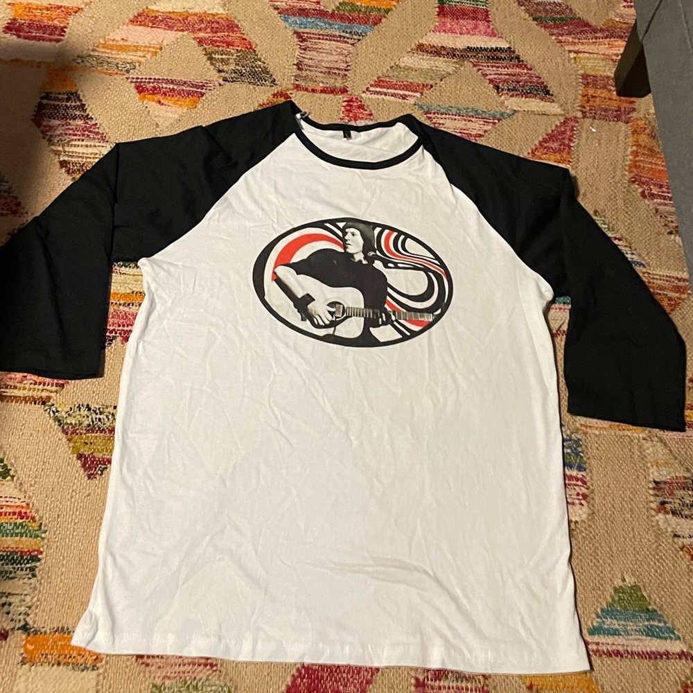 🔪 🖤 Elliot Smith Figure 8 3/4 Sleeve Raglan Shirt US L Kill Rock Stars 🖤🔪